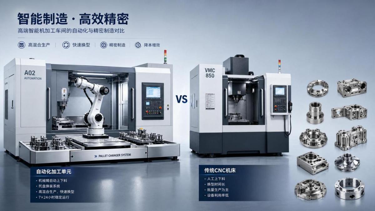 Automated CNC vs Conventional CNC: How to Choose for High-Mix Production Automated CNC vs Conventional CNC: How to Choose for High-Mix Production