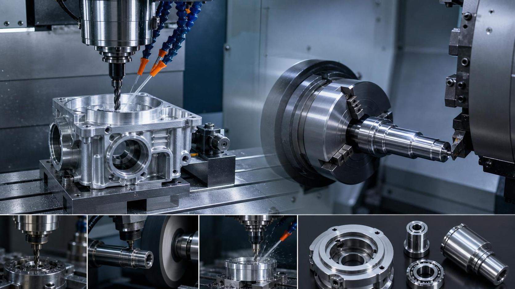 Common Machining Process Types Explained: Milling, Turning, Drilling, and Grinding