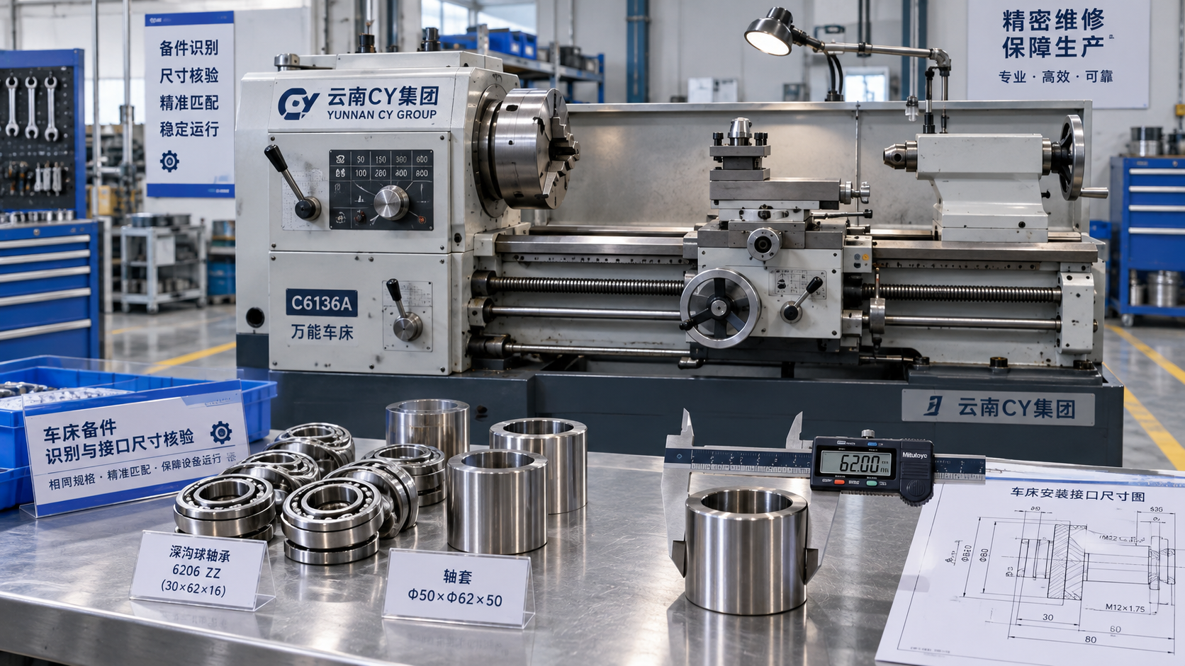 How to verify spare part compatibility for Yunnan CY Group lathes How to verify spare part compatibility for Yunnan CY Group lathes
