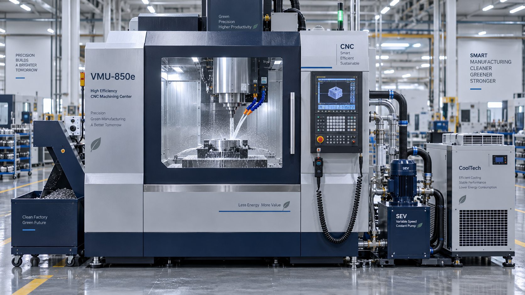Do energy-efficient machine tools reduce power use at partial load?