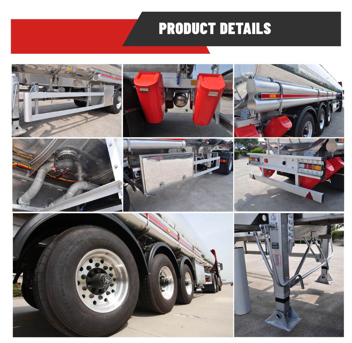 3 axle aluminum tanker trailer Citerne à carburant aluminium 3 essieux