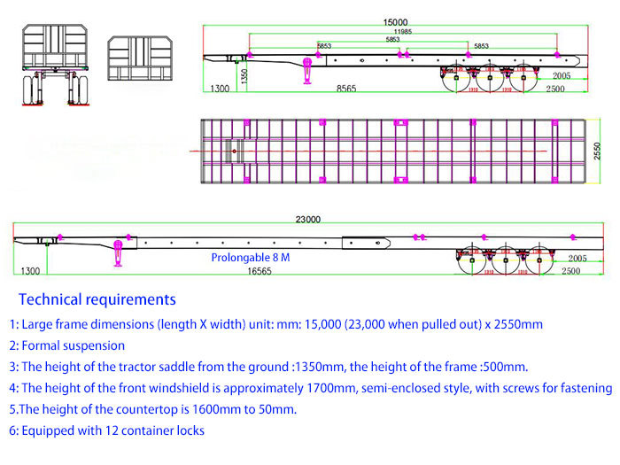 1300-202507281605279360 Remorque plate extensible à 3 essieux
