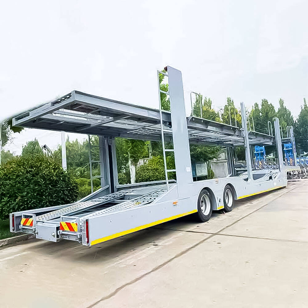 Semi-remorque porte-voitures de capacité 8 voitures