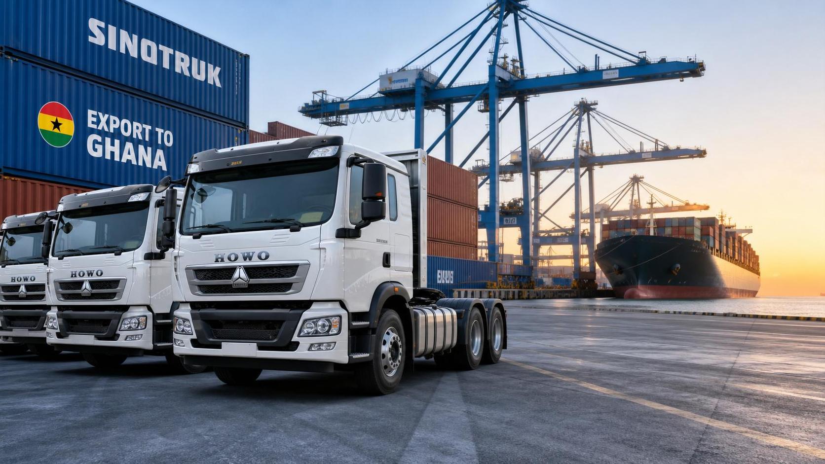 Combien de temps a-t-il fallu pour livrer des camions HOWO à un client au Ghana ?