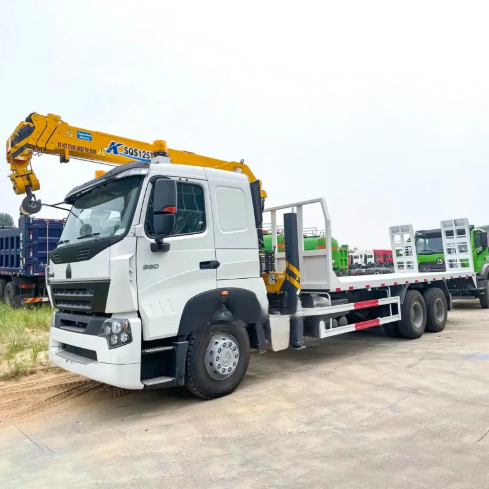 Howo A7 380HP 6×4 Caminhão Guindaste Pesado