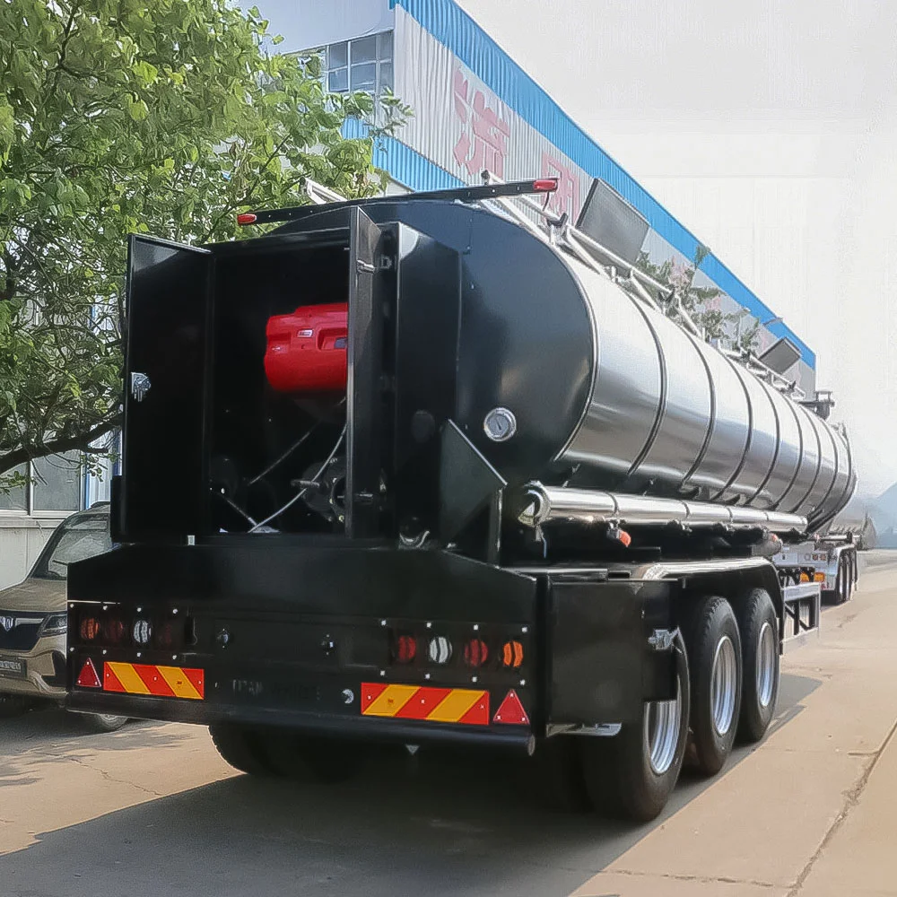Reboque de Transporte de Asfalto Quente com 3 Eixos