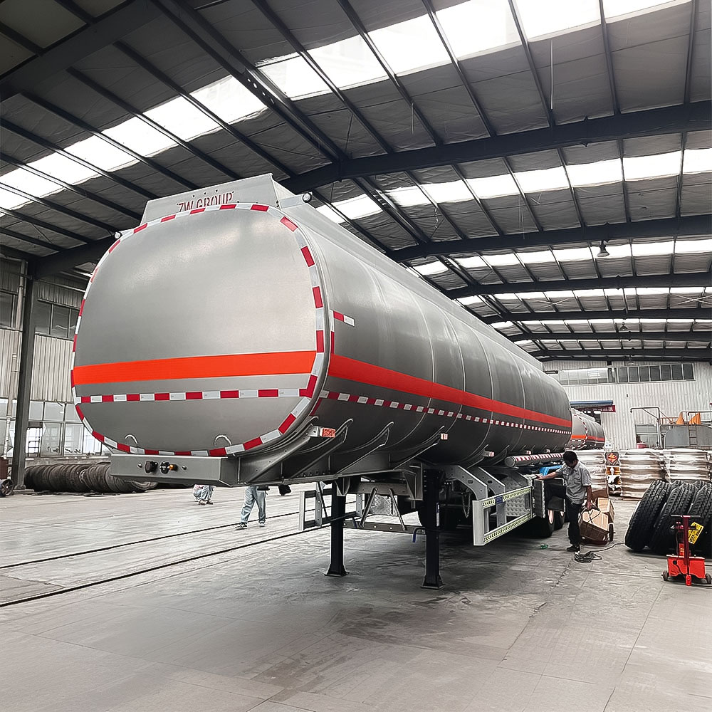 Semi-reboque Tanque de Combustível de Aço Carbono 3 Eixos 42.000L