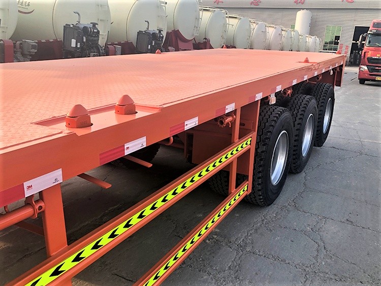 Transportador de Contêiner de 40 pés com 3 Eixos Reboque Plataforma Semi