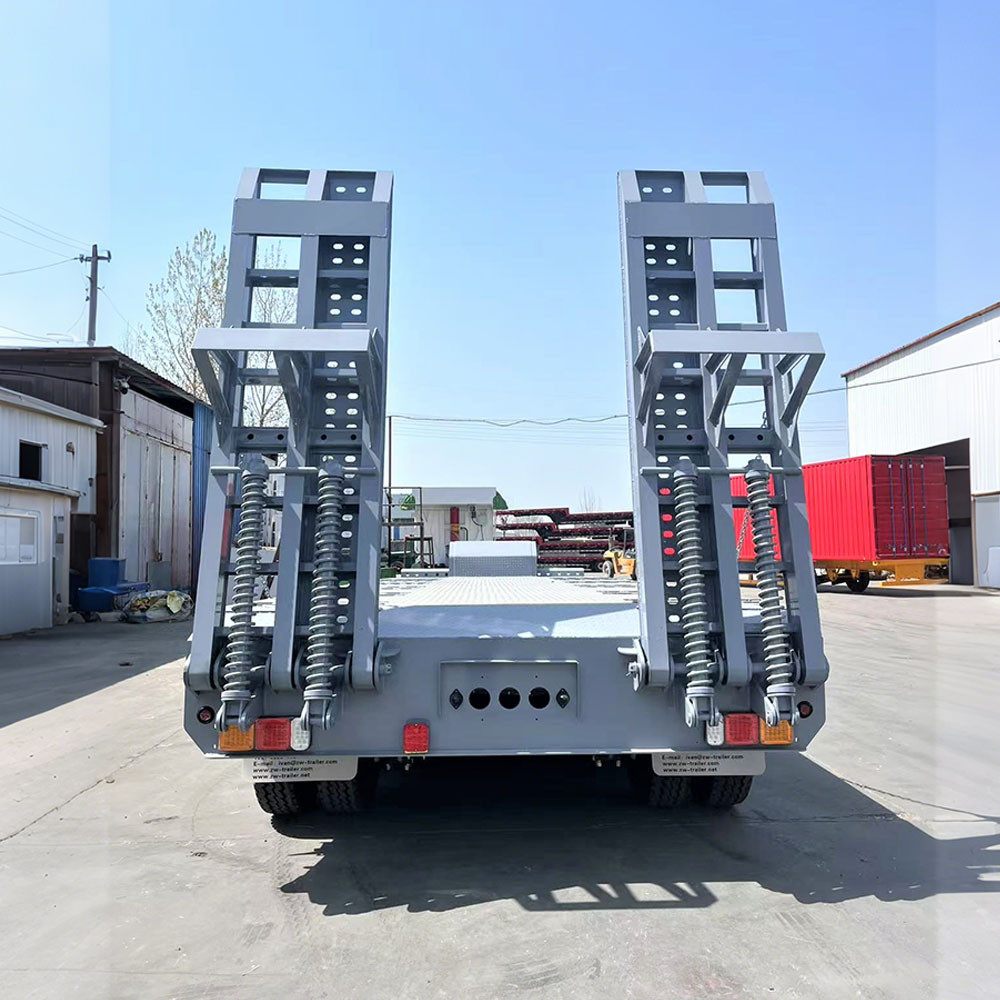 Semi-reboque de Plataforma Baixa de 4 Eixos e 100 Toneladas