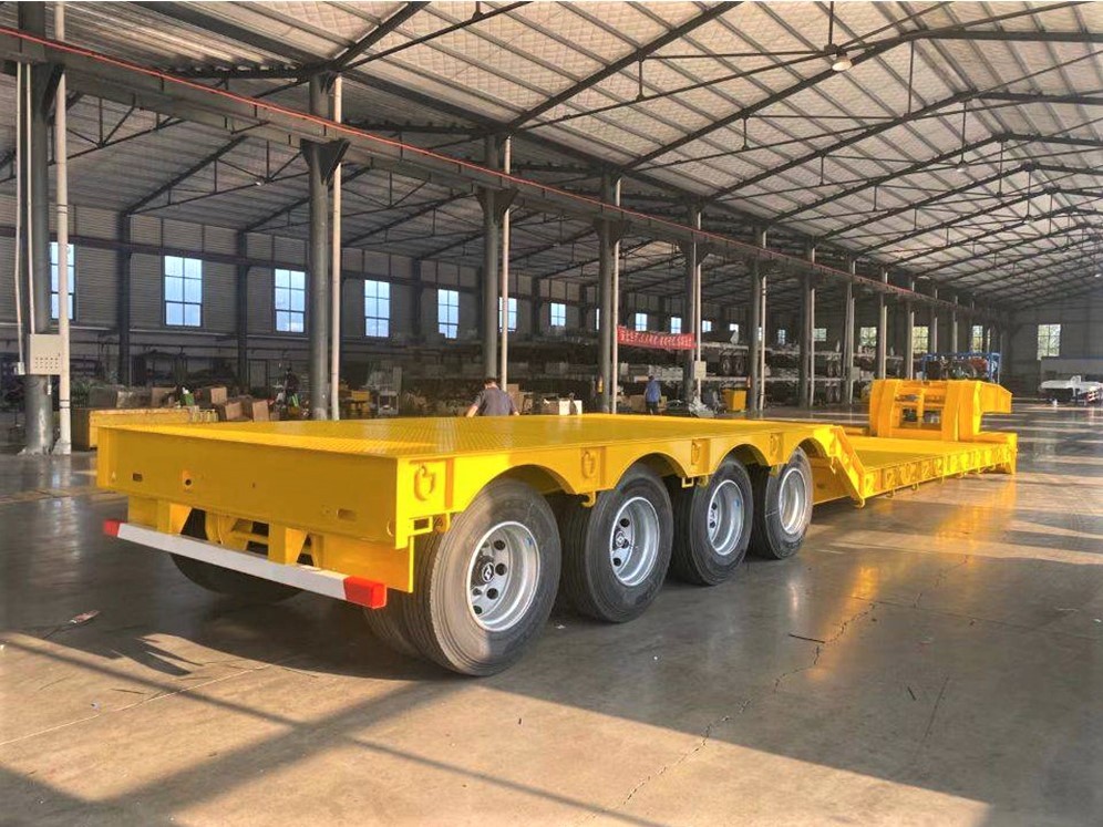 4 Eixos 100T Reboque de Pescoço de Ganso Removível