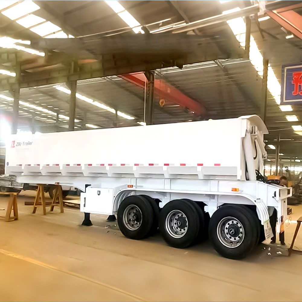 3 axle side tipper trailer Reboque Basculante Lateral para Materiais a Granel com 3 Eixos