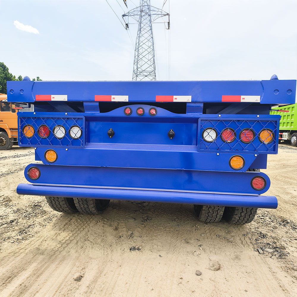 Semirreboque plataforma para transporte de carga de 3 eixos e 40 pés