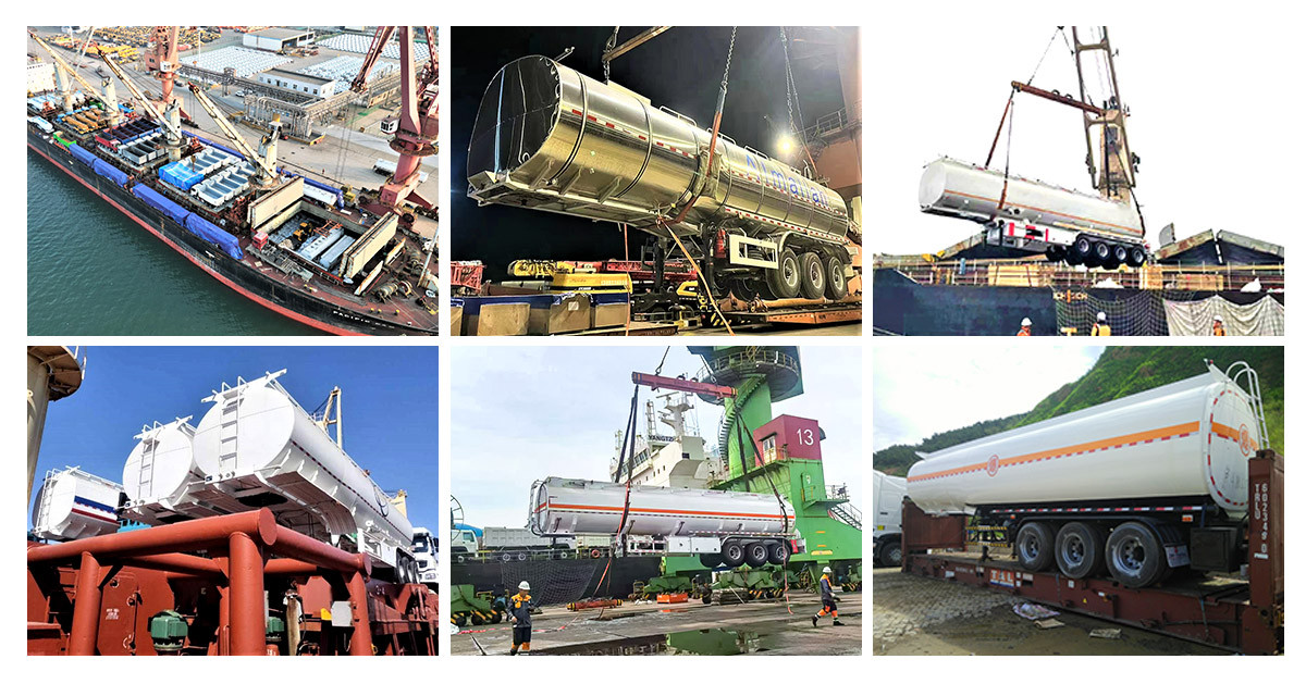 Semirremolque cisterna de combustible de aluminio de 3 ejes y 45 000 litros