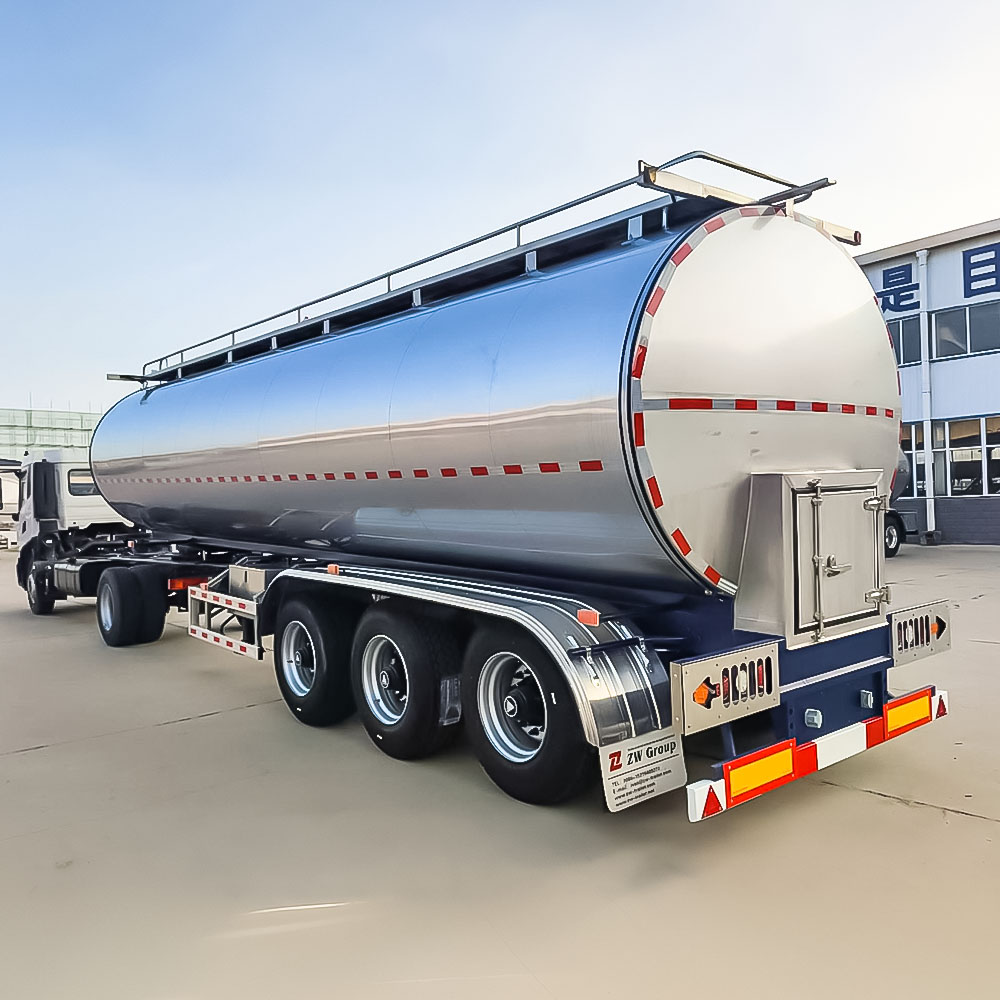 Cisterna para leche de acero inoxidable de 3 ejes