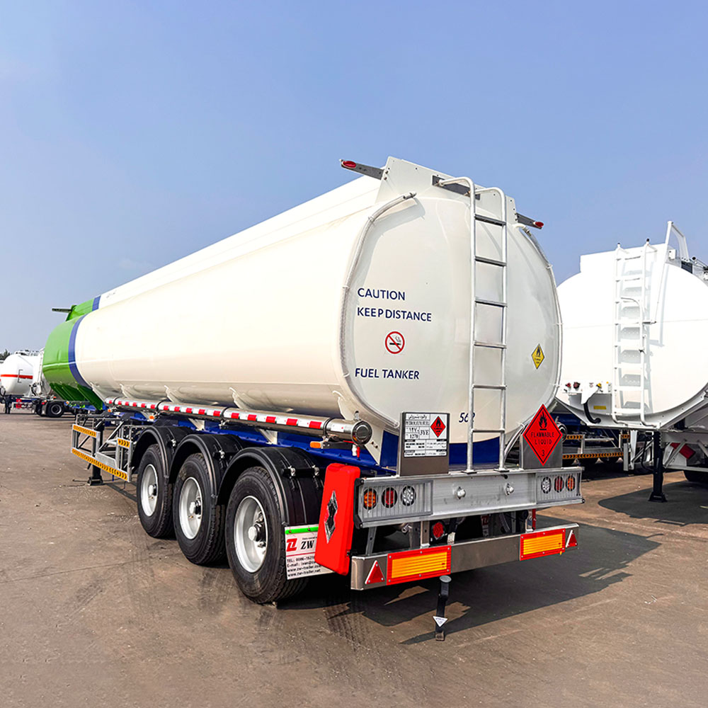 Remolque cisterna de combustible de aluminio de 3 ejes del Grupo ZW