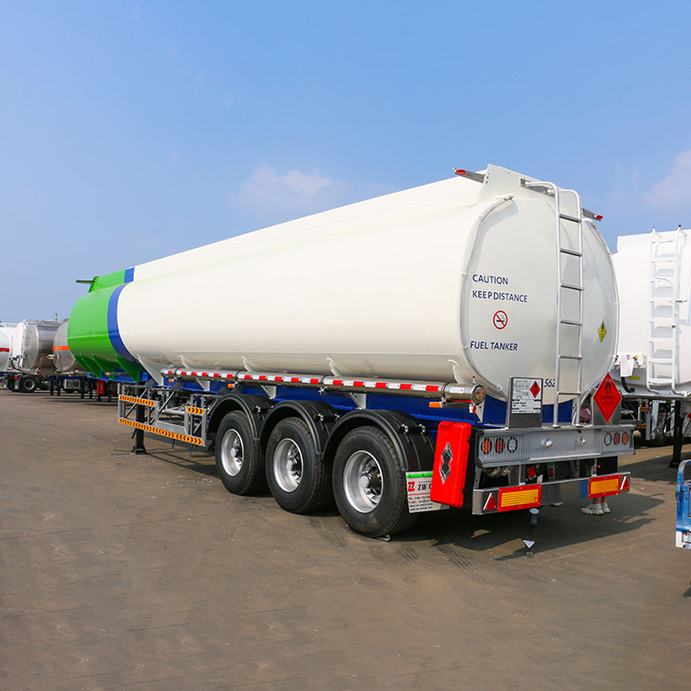 Remolque cisterna de combustible de aluminio de 3 ejes del Grupo ZW