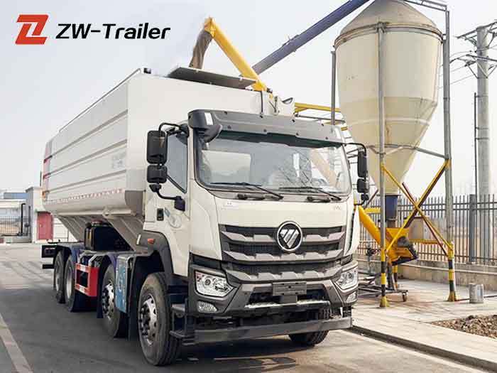 Semirremolque de 3 ejes para el transporte a granel de cereales