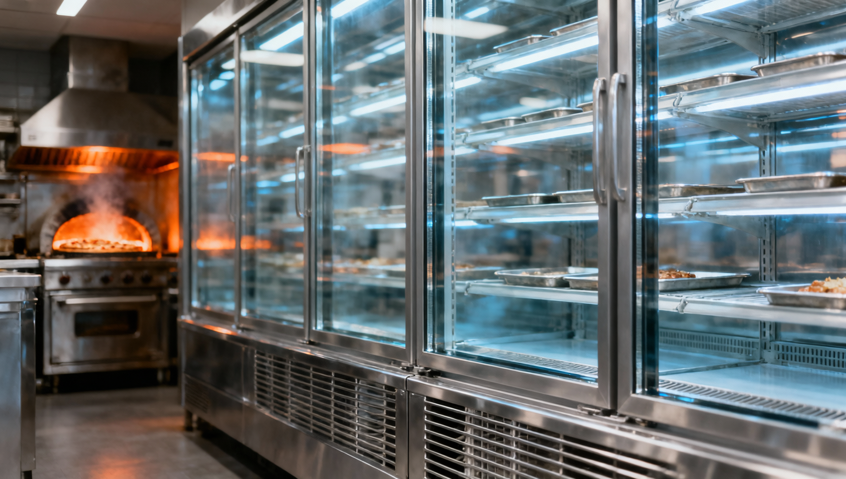 Refrigeration equipment specs rarely account for ambient heat from nearby ovens