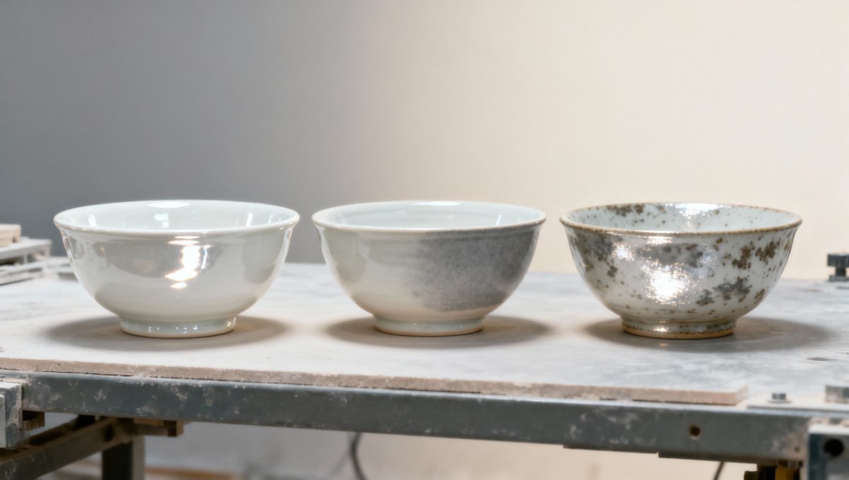 Porcelain soup bowls showing inconsistent gloss after batch firing—kiln atmosphere or glaze slurry aging?