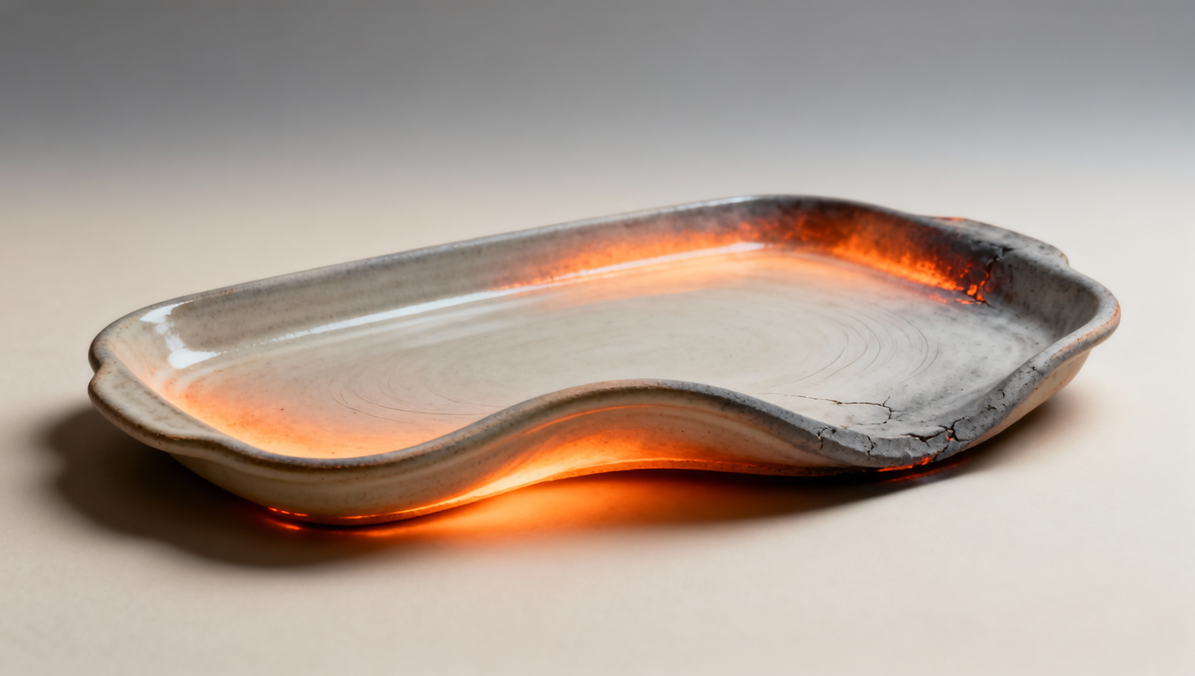 Ceramic baking dish bottoms warping upward—not oven temp, but cooling rate asymmetry