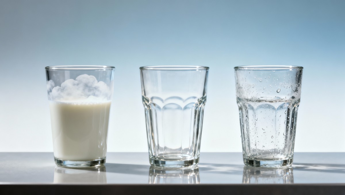 Glass milk cups clouding after just three weeks — is it detergent residue or surface etching?