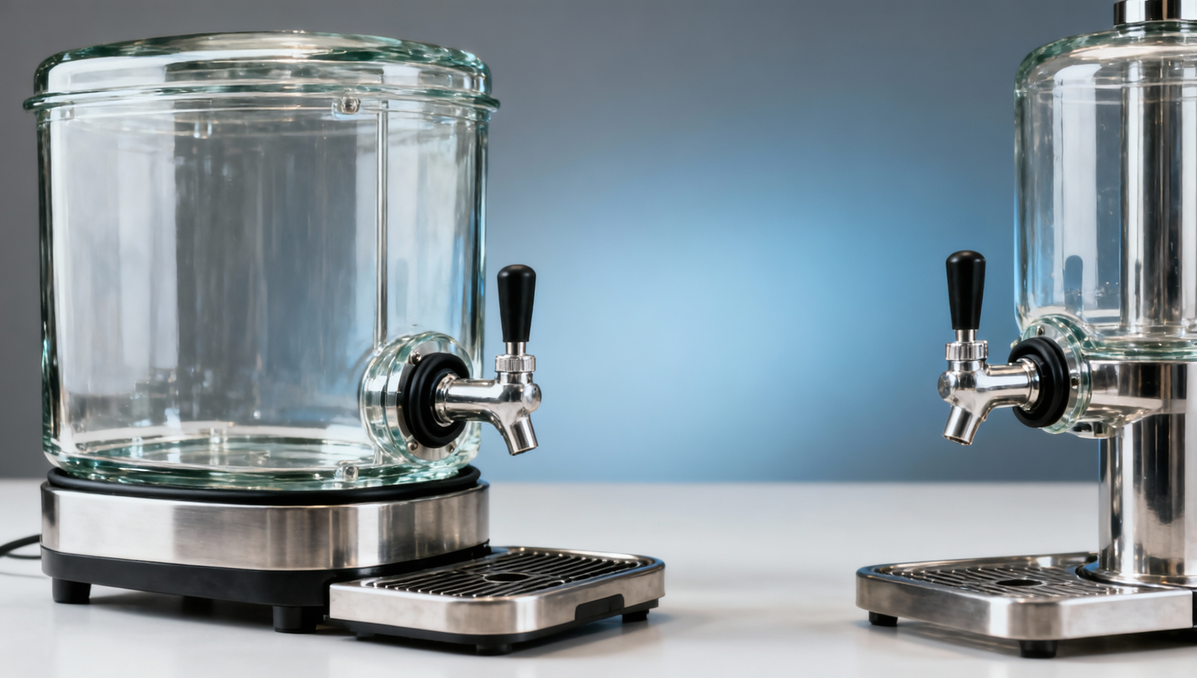 Glass beverage dispensers leak at the base — design flaw or installation error? Glass beverage dispensers leak at the base — design flaw or installation error?
