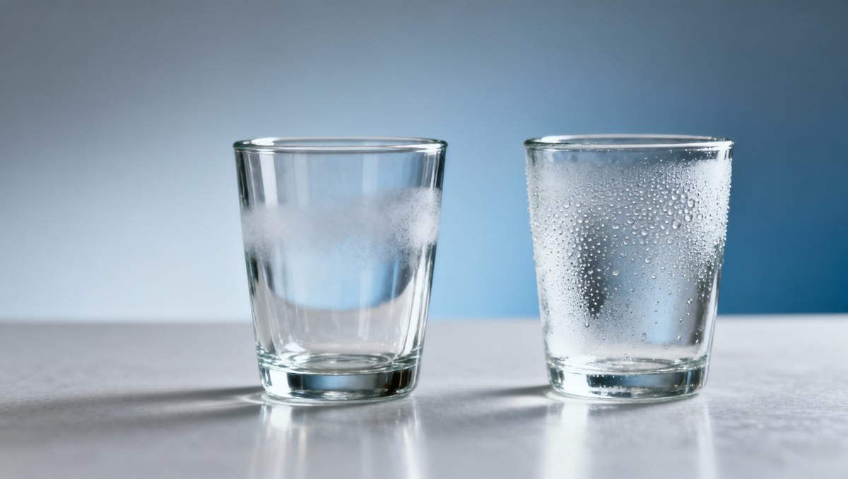 Glass water cups fog up indoors — is low-iron glass worth the premium?