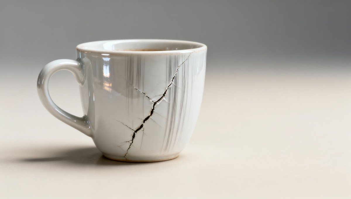 Ceramic coffee cups develop hairline cracks after thermal shock — how many cycles are safe?