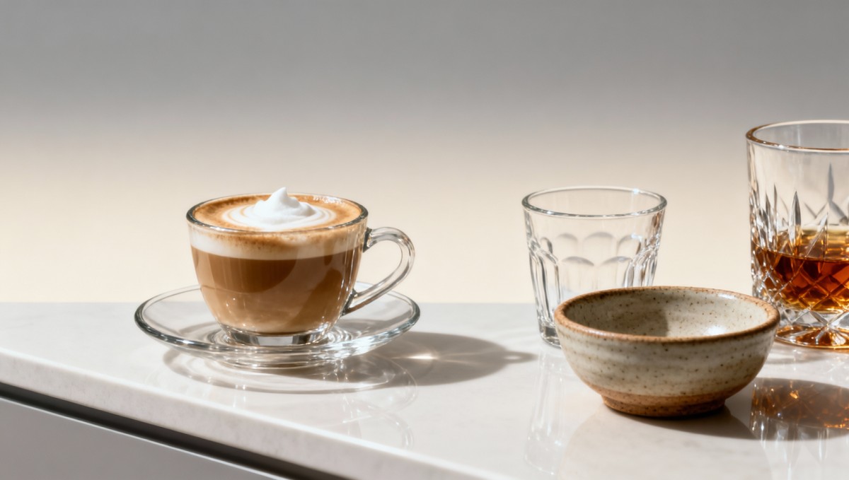 A thinner glass cappuccino cup is not always the better choice