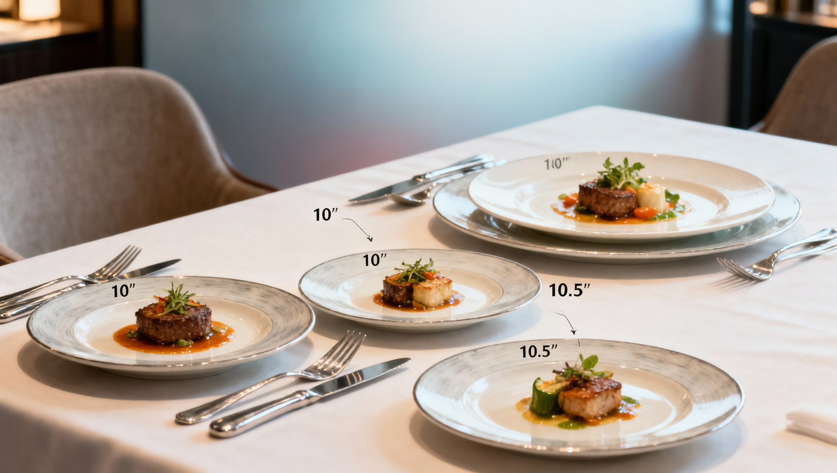 Dinner plate size preferences are changing in hospitality markets