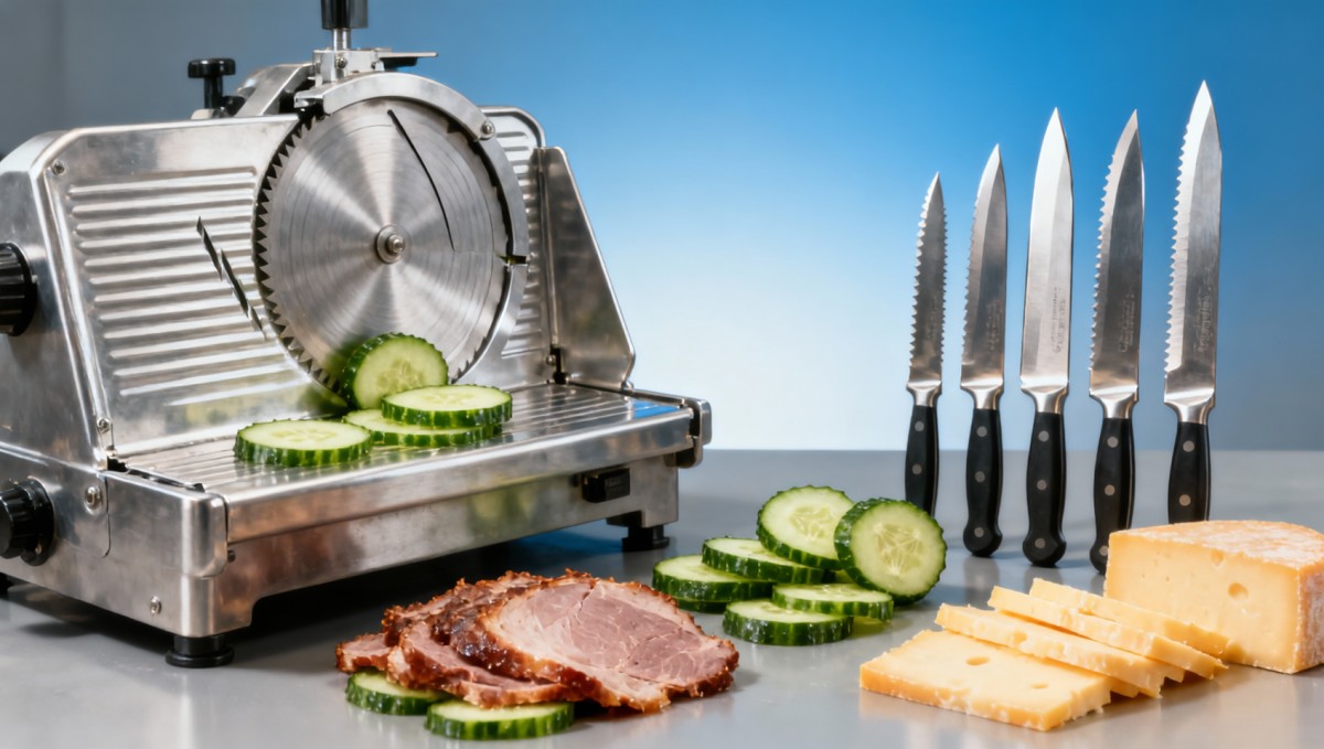 Food slicer machine blade choices affect yield more than speed Food slicer machine blade choices affect yield more than speed