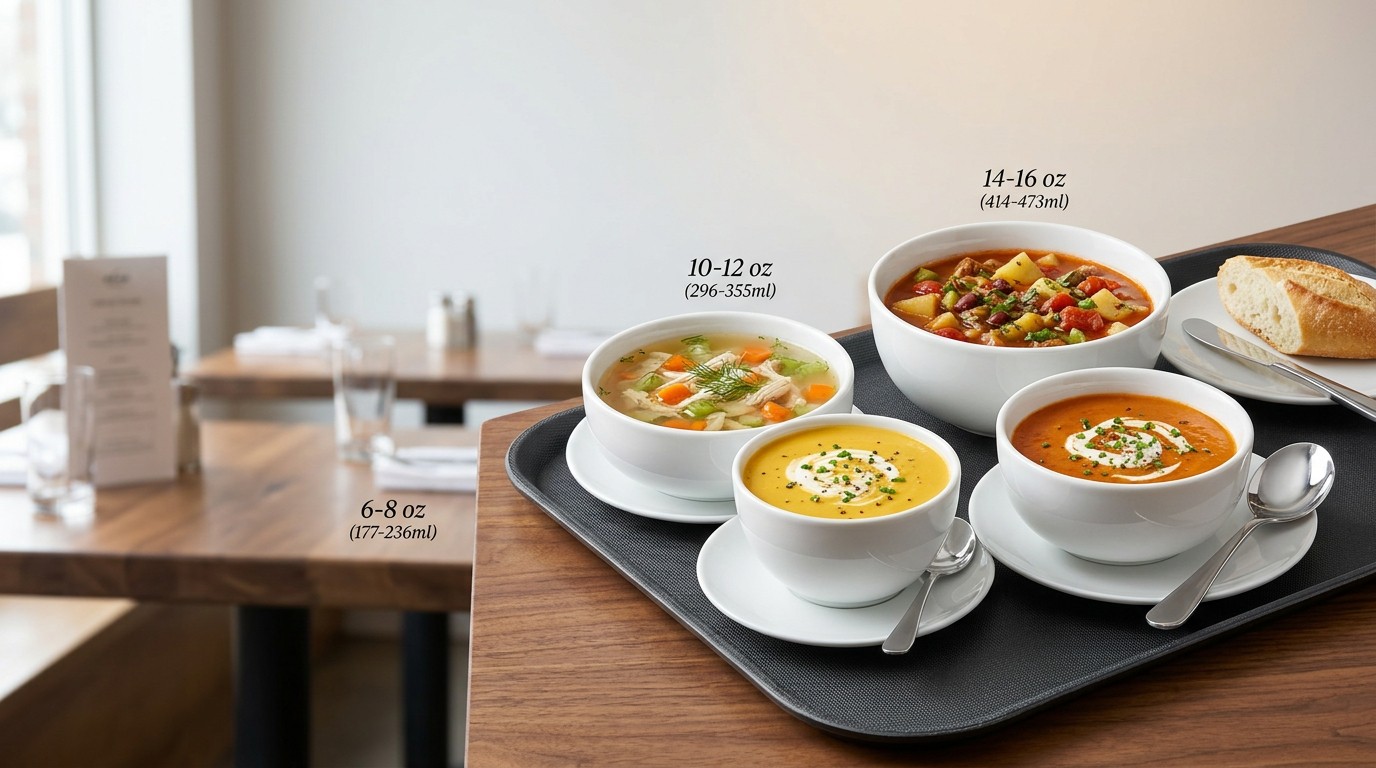 Ceramic Soup Bowl Sizes for Restaurants and Cafes