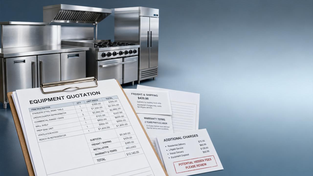How to read a restaurant supplies price list without missing extras
