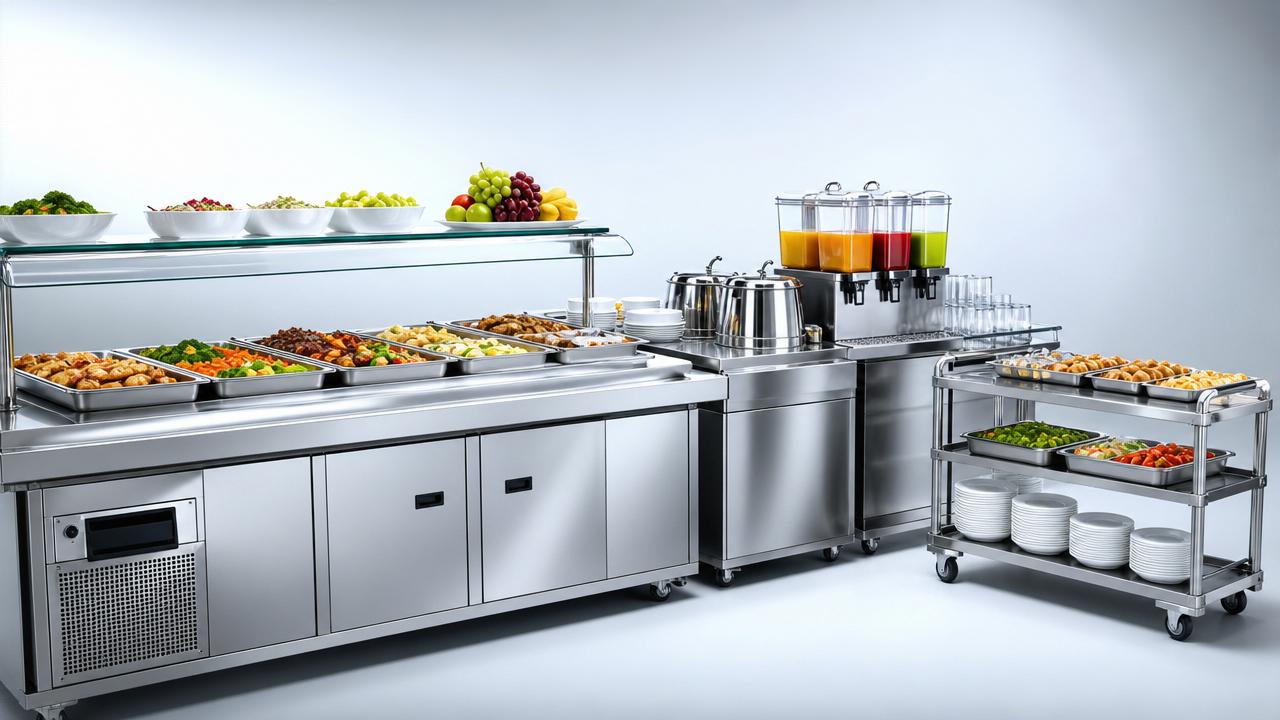 Restaurant supplies for cafeterias with lower refill frequency