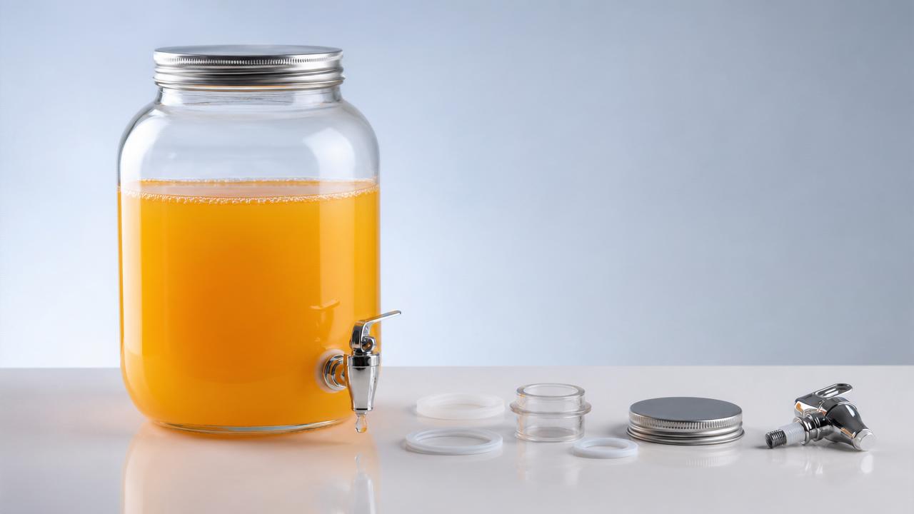 Why a glass juice dispenser leaks even with a tight lid