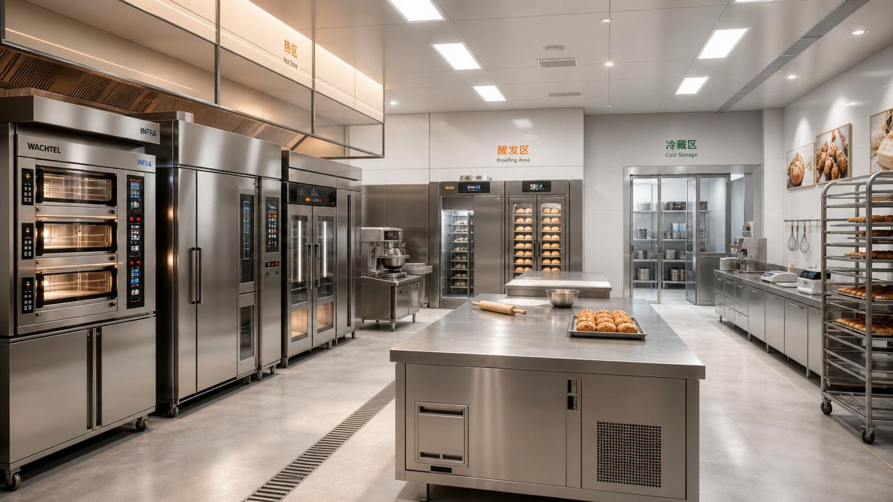 Kitchen design for bakeries that keeps heat zones under control