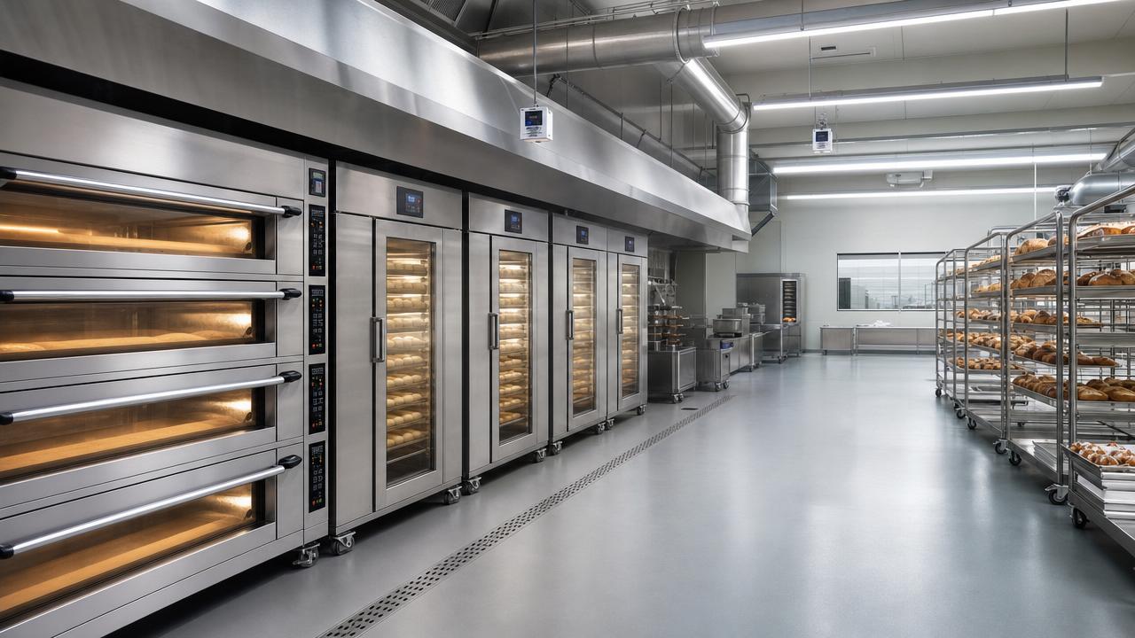 Kitchen design for bakeries where heat control changes output
