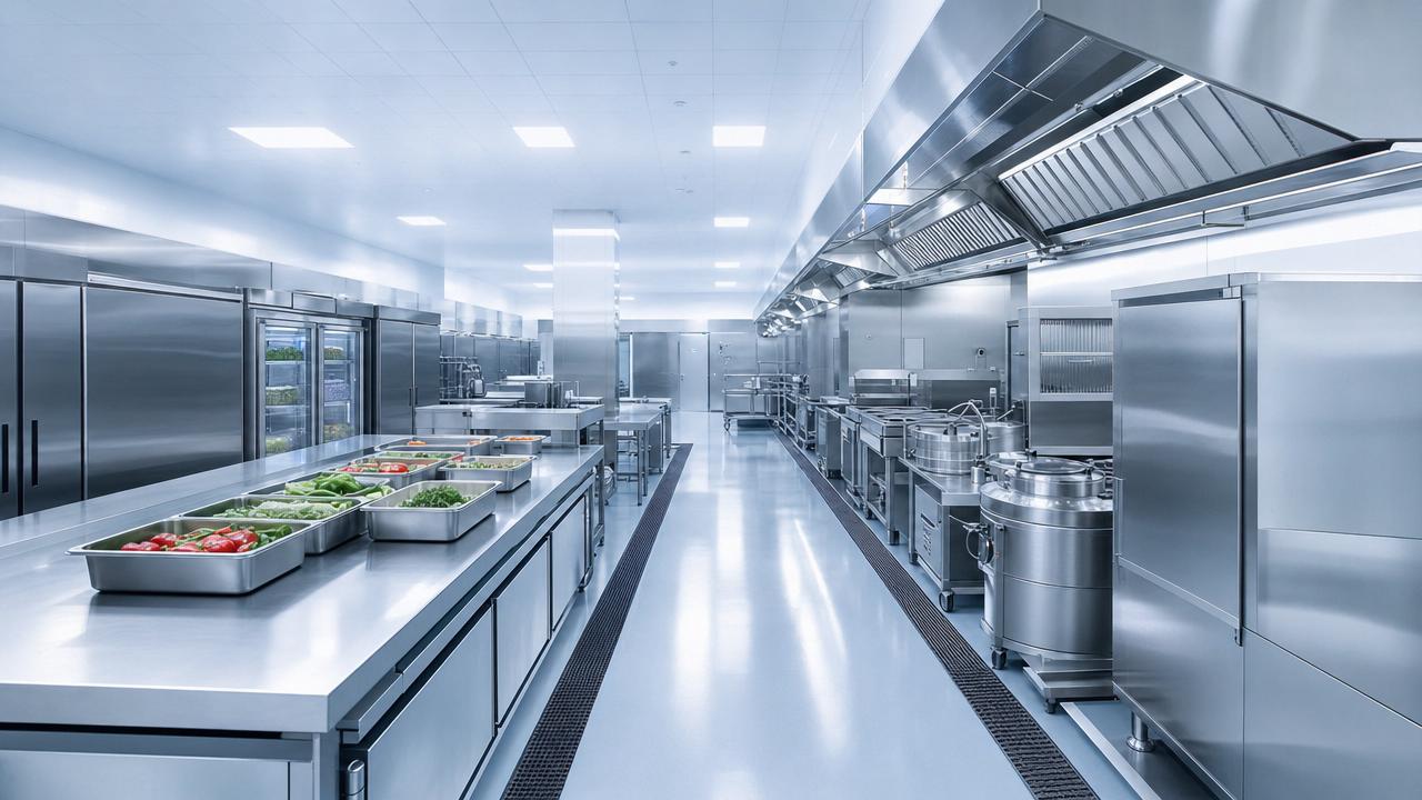 Kitchen design for hospitals where workflow affects compliance