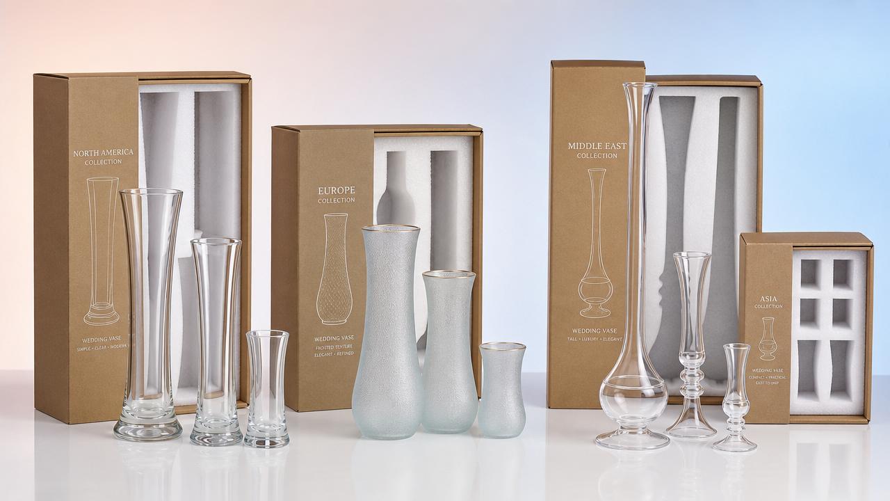 Glass wedding vase export demand is changing by region