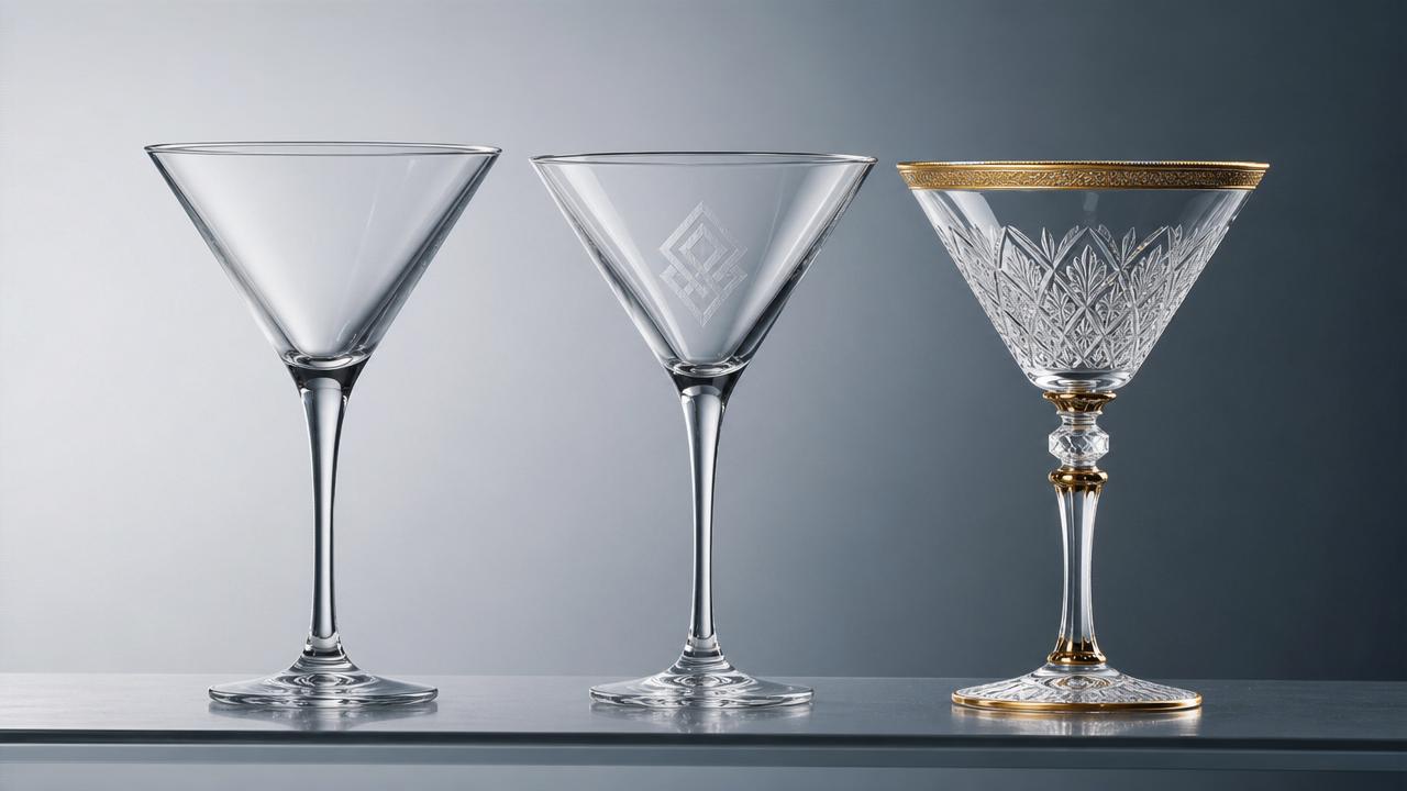 When does a glass cocktail cup become too costly to customize?