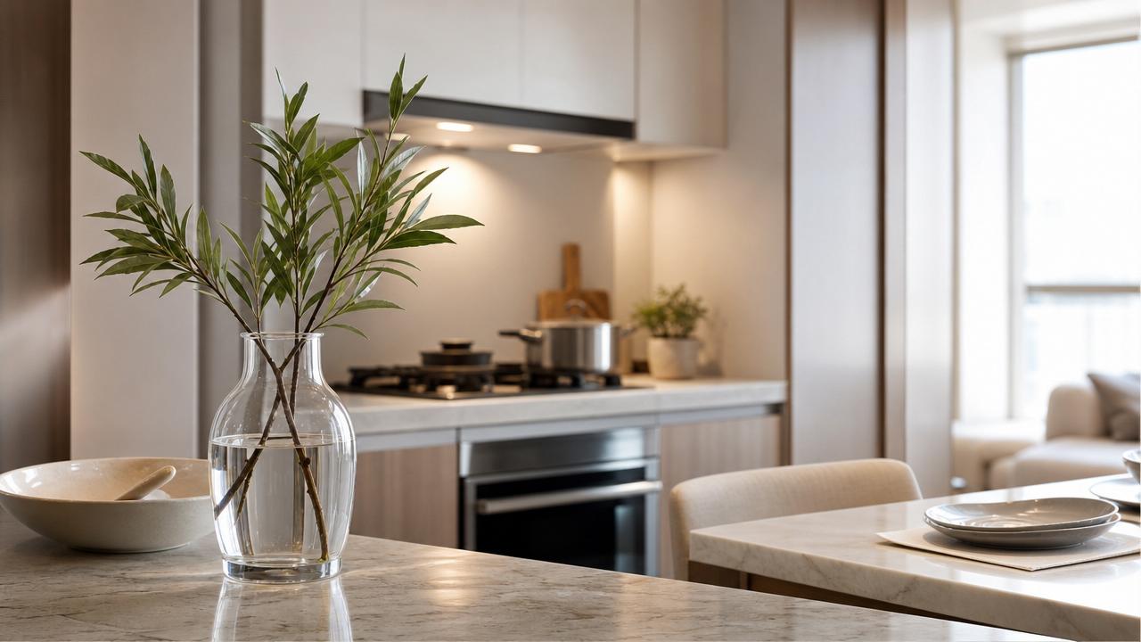 Why is a glass home vase easier to style in small rooms