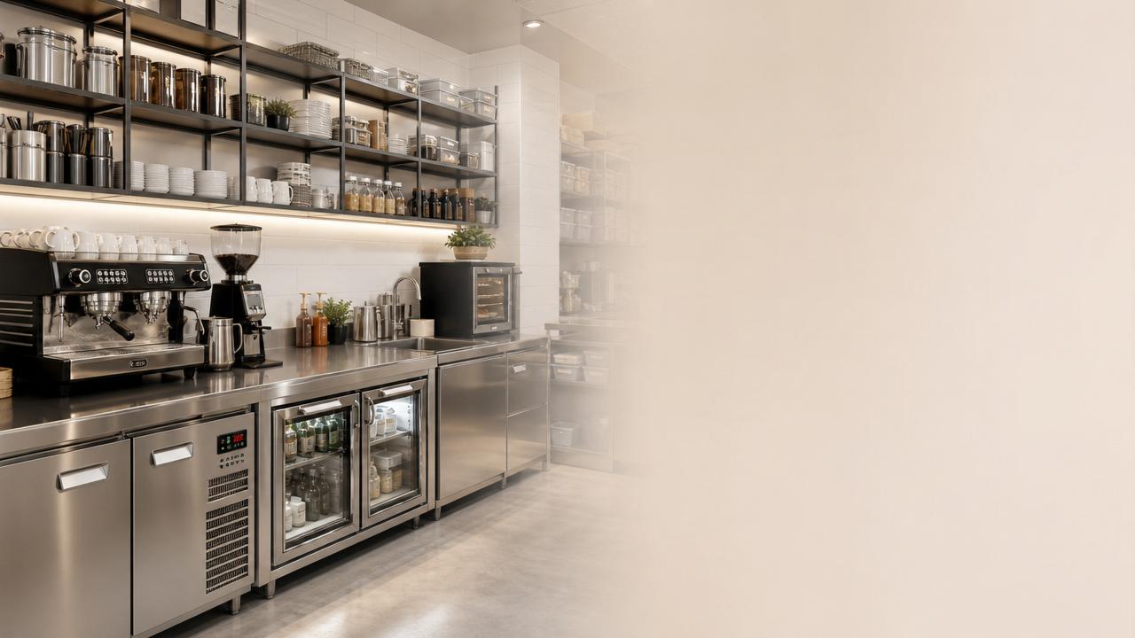What kitchen design for cafes gets right in small spaces