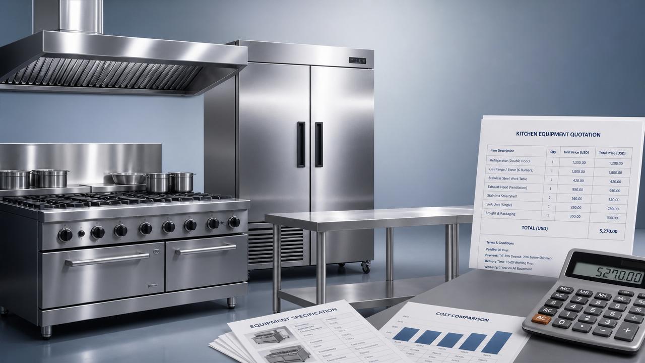 What should a restaurant kitchen equipment price list include? What should a restaurant kitchen equipment price list include?