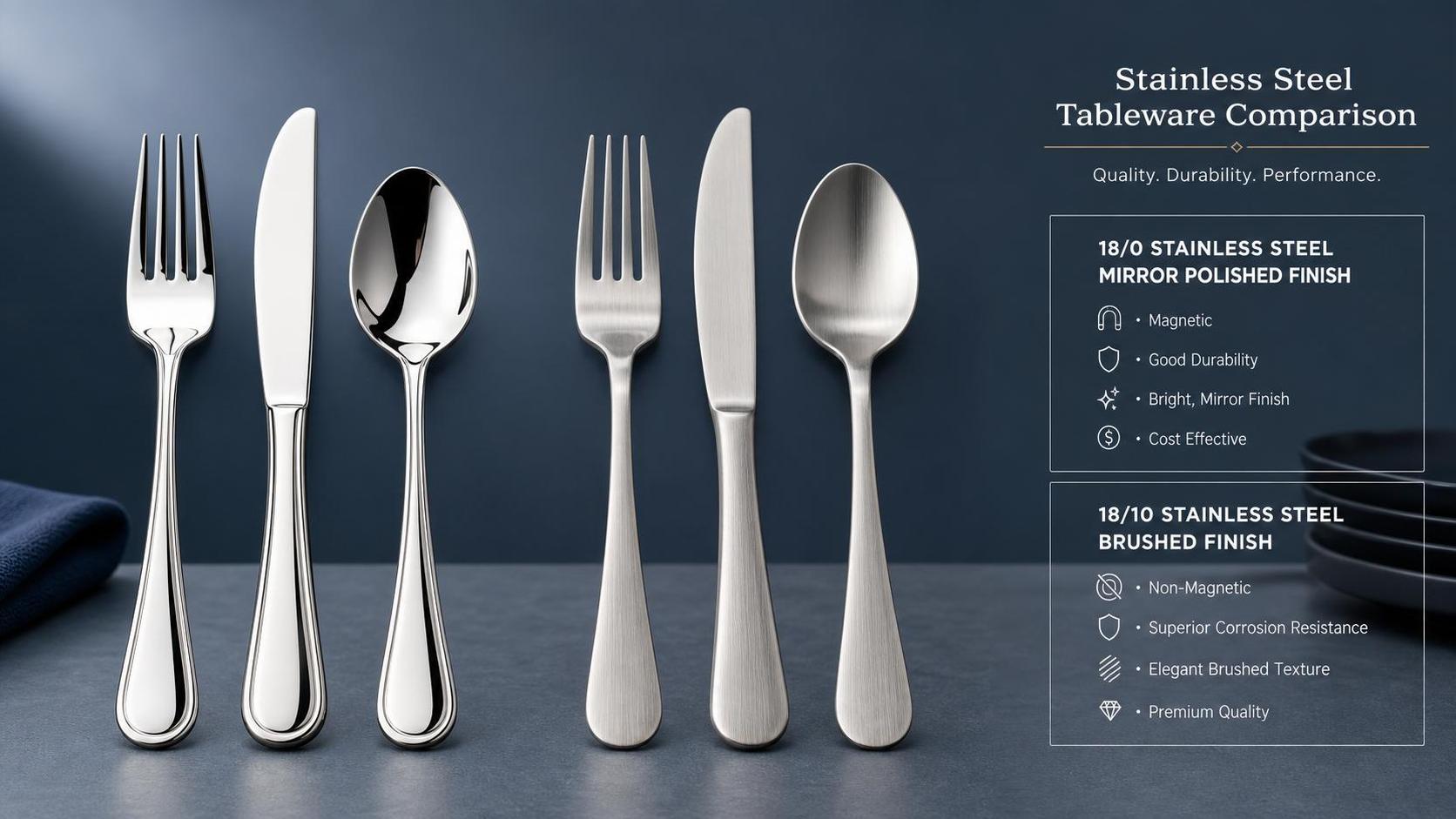 Stainless Steel Flatware Buying Guide: 18/0 vs 18/10, Finish Options, and Durability Factors