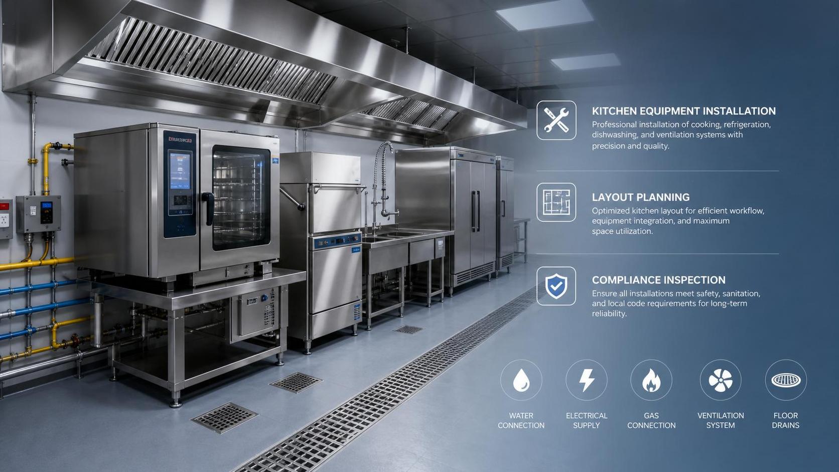 Restaurant Kitchen Equipment Installation Checklist: Utilities, Layout, and Code Risks