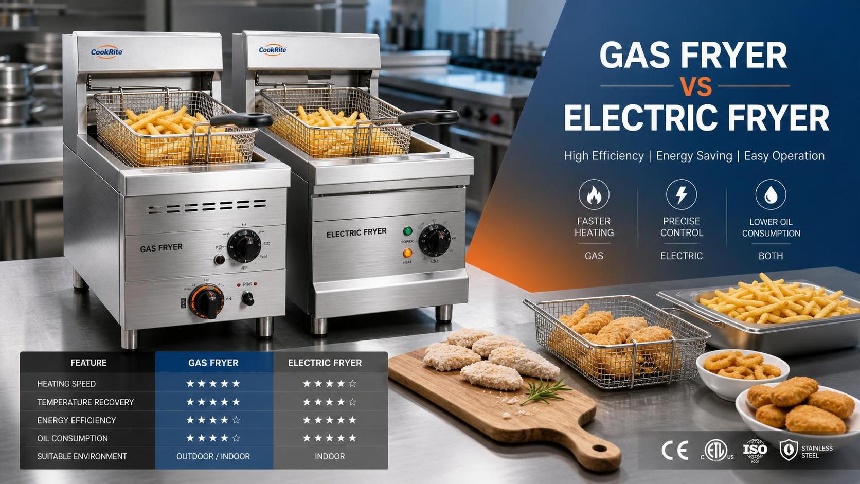 Commercial Deep Fryer Buying Guide: Gas vs Electric, Capacity, Recovery Time, and Oil Use