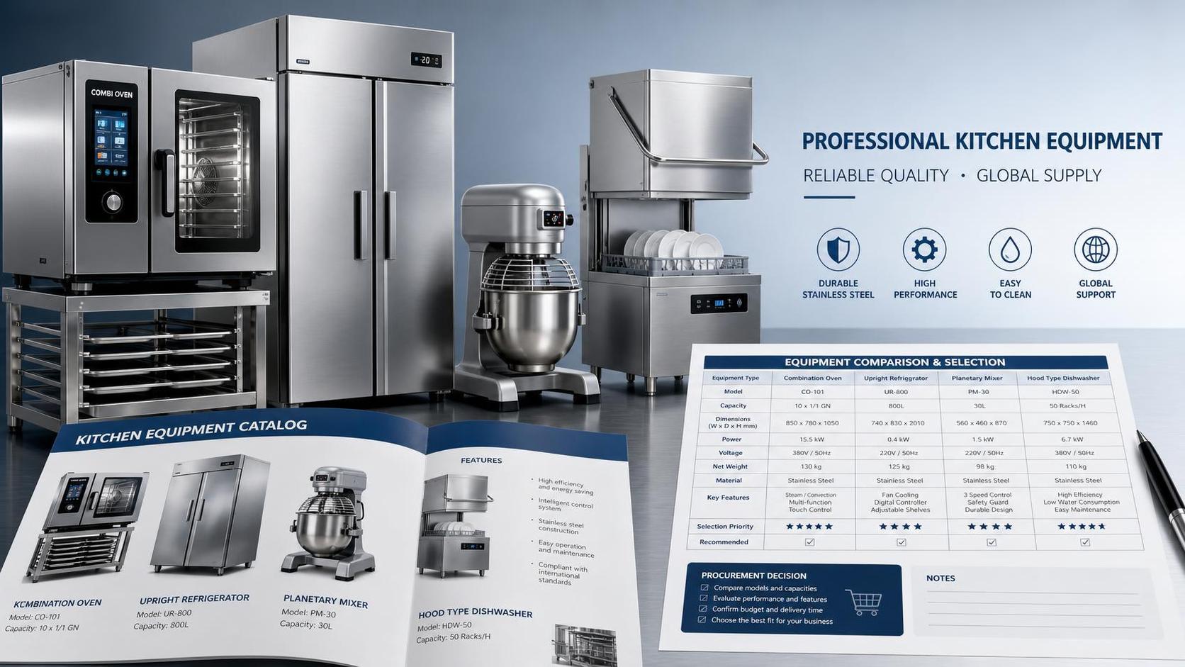 How to Use a Restaurant Kitchen Equipment Catalog to Compare Models and Buy Smarter