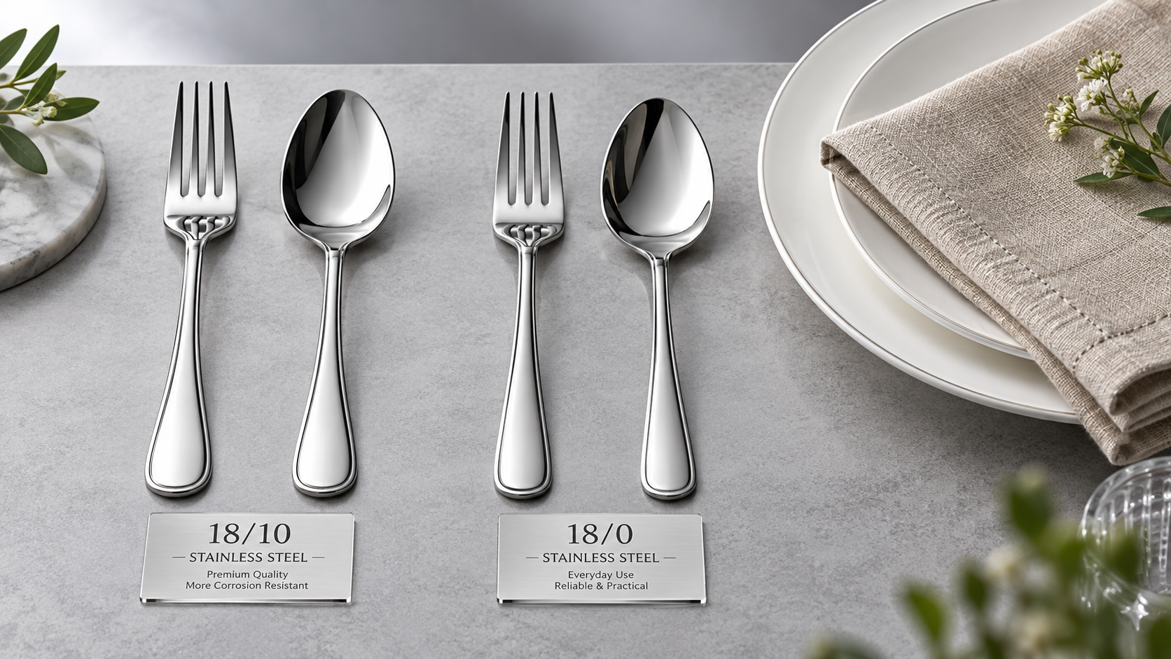 Best Type of Silverware for Everyday Use: 18/10 vs. 18/0 Stainless Steel