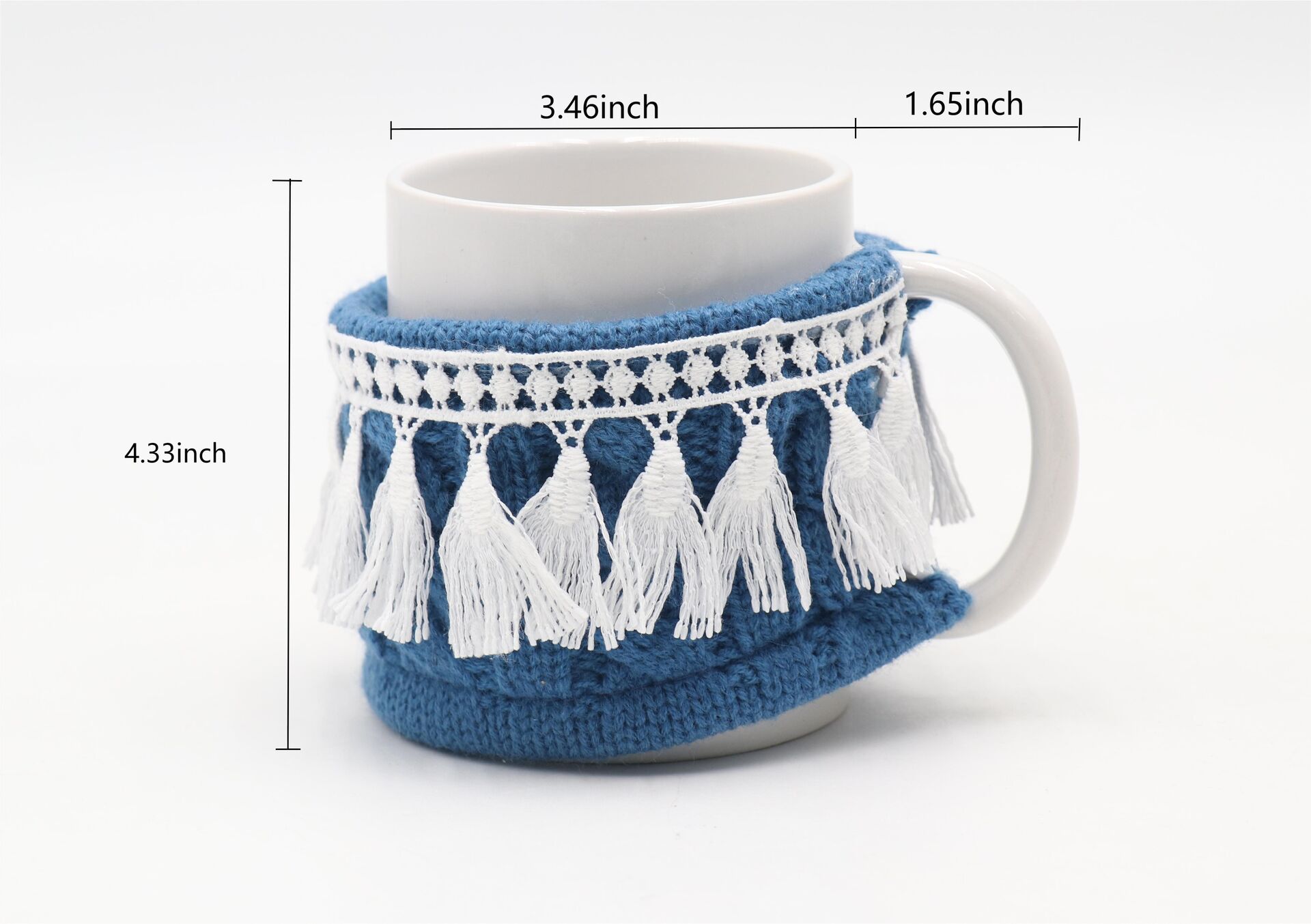 6 Pcs Tableware Coffee and Tea Mug with Cup Crochet Sweater, Warmer for Women Men, Assorted Colors