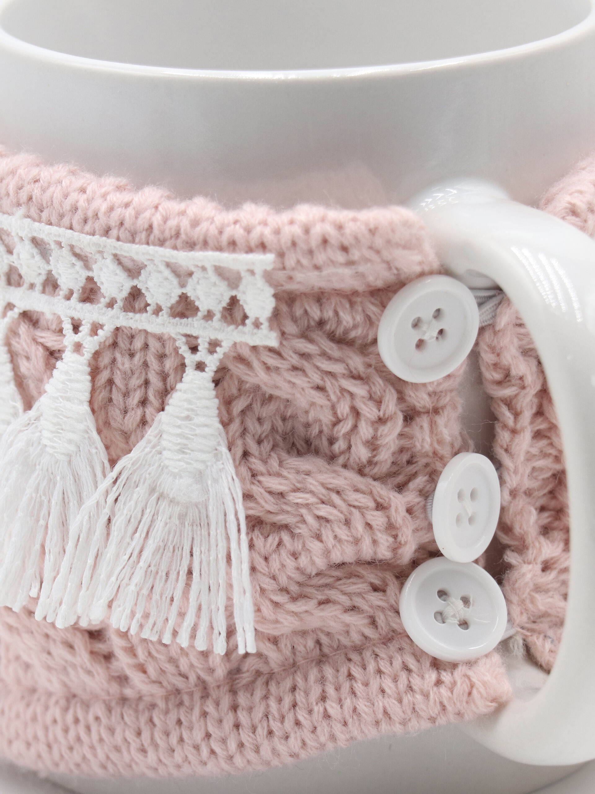 6 Pcs Tableware Coffee and Tea Mug with Cup Crochet Sweater, Warmer for Women Men, Assorted Colors